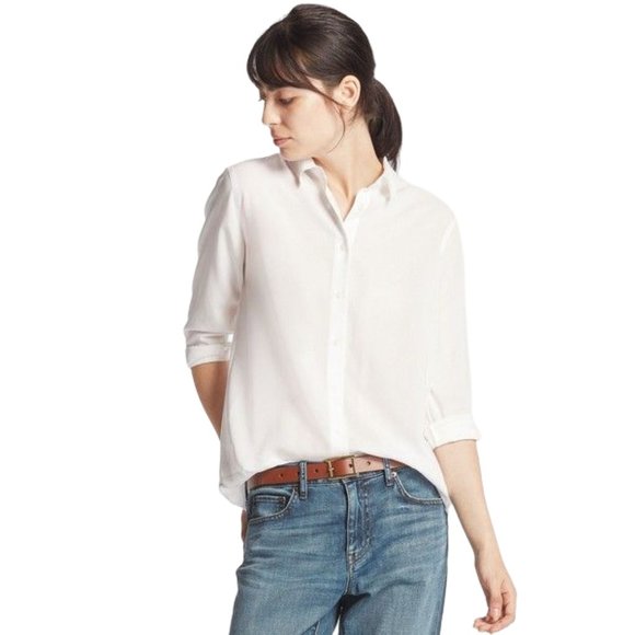 UNIQLO Long Sleeve‎ Button Down Shirt White L - Picture 1 of 10
